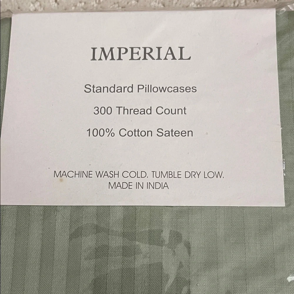 Imperial Sage Pillowcases - Luxurious Cotton Sateen
